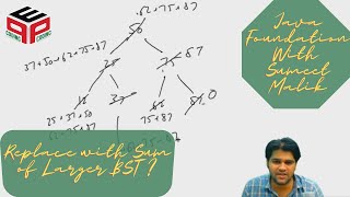 Replace Sum of Larger in BST - Question | Binary Search Tree| Data Structure and Algorithms in JAVA