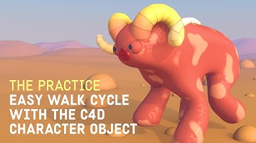 Easy Walk Cycle with Cinema 4d Character Object // The Practice 145