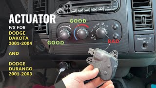 Replace Faulty Blend Mode/Air Flow Actuator | Dodge Dakota 20012004 and Dodge Durango 20012003