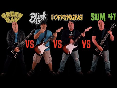 Green Day VS Blink 182 VS The Offspring VS Sum 41 (Guitar Riffs Battle)