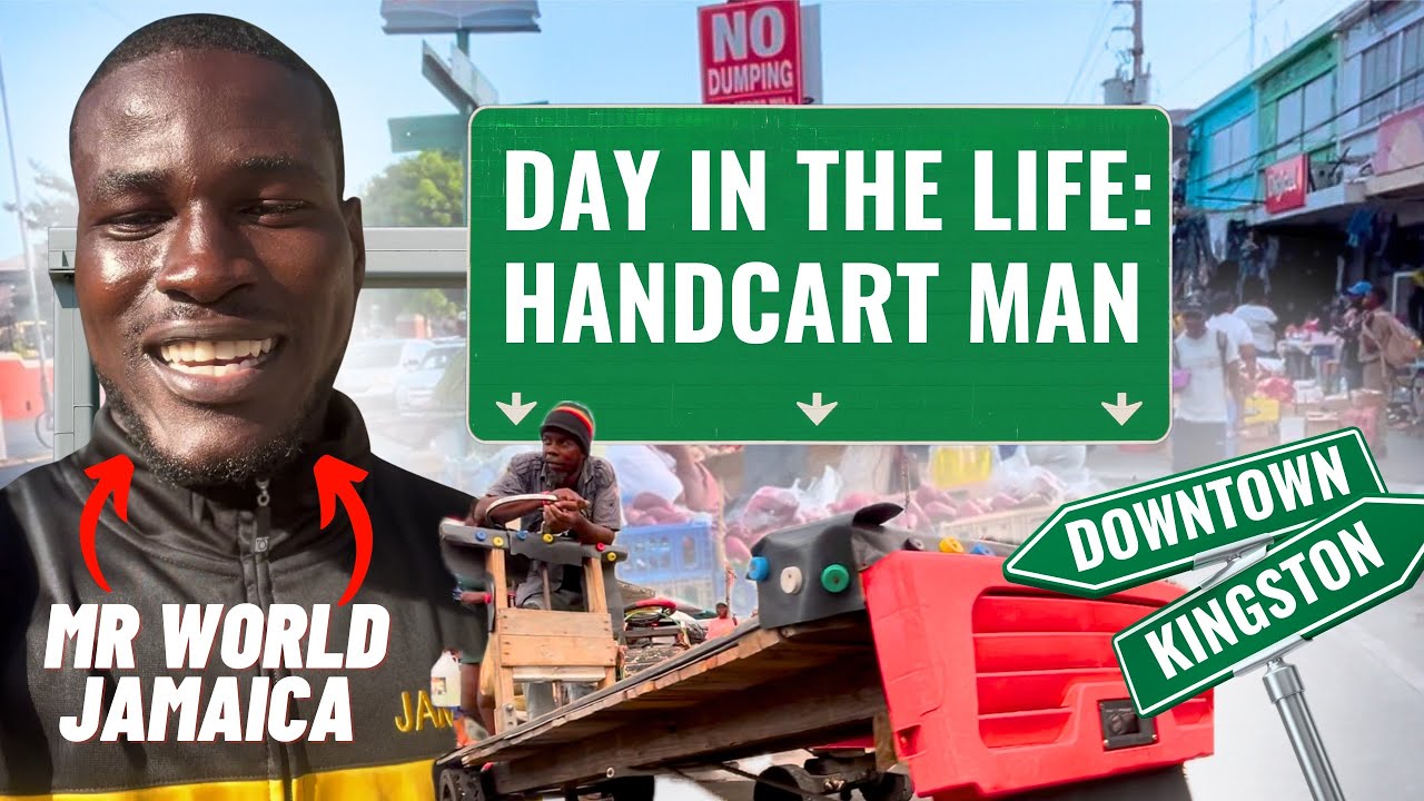 Day In The Life: Handcart operators as Mr World Jamaica  #MrWorldJamaica #handcart #jamaicanculture