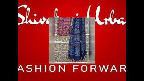 *ajrakh print hand block print chanderi silk dupatta with printed cotton top 2 pc suit set*