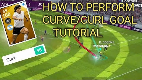 How to curve/curl shoot pes 2020 mobile . easy trick to curve shoot tutorial #EFPES2020