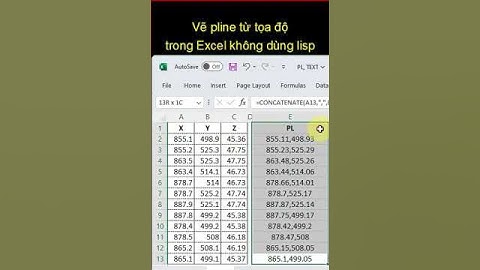 Autocad: Vẽ Pline từ danh sách điểm trong Excel không dùng Autolisp