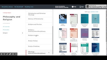 Finding Journals by Subject with Browzine
