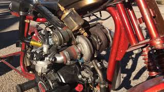 Turbo Predator minibike walk around startup and ride