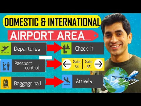 AREA AT AIRPORT DOMESTIC & INTERNATIONAL | DIFFERENT AIRPORT AREA CHECK INN, SECURITY AREA, ARRIVAL