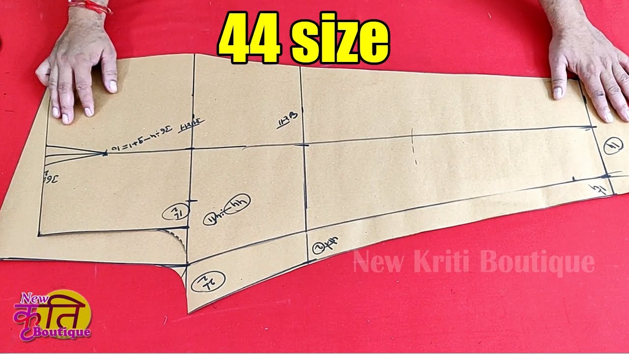 44 Hip Size Pant Cutting Step by Step | आसान तरीका घर पर पैंट कटिंग सीखें | Tailoring Tutorial