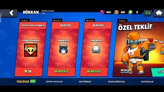 Brawl Stars Beyaz Mecha Bo Ve Karanlik Mecha Crow Ücretsiz Rozetleri