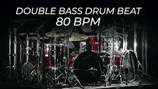 80 BPM Double Bass Drum Beat | Rock & Metal Double Pedal Practice Groove