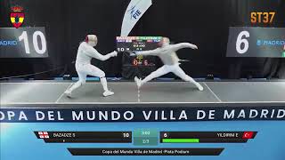 მადრიდის მსოფლიო თასი “Villa de Madrid” 🥇 🇬🇪 BAZADZE Sandro 15:8 YILDIRIM Enver 🇹🇷 #sports #fencing