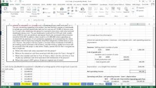P12-14, Calculating project cash flows, NPV