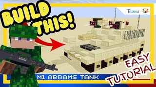 How to Build a Tank in Minecraft M1 ABRAMS TANK 🚗 | Easy Tutorial for Kids | Crafter Ph