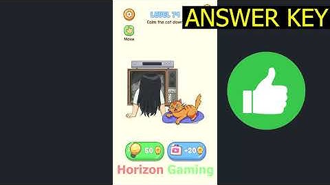 Naughty Puzzle Tricky Test LEVEL 74 Calm the cat down - Gameplay Walkthrough Android IOS