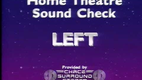 Home Theatre Sound Check Chace Surround Stereo