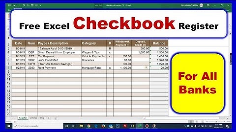 How to Create a Checkbook Register in Excel
