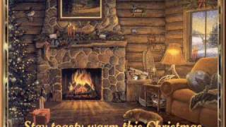 Video thumbnail of "The Christmas Song-Nat King Cole with a cozy log cabin & fireplace to keep you warm"