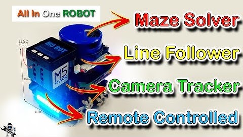 All in one Robot, Line following, Maze solver, camera tracker,360 lidar, #M5STACK lidarboot