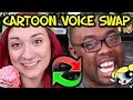 CARTOON VOICE SWAP - Impressions Challenge ft. Brizzy Voices