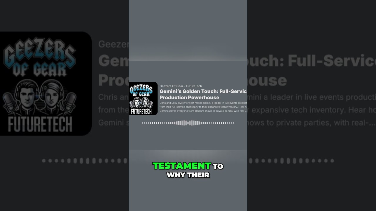 Gemini: Versatile Service From Bars to Pro Arenas #shorts Gemini: Versatile Service From Bars to Pro Arenas #shorts