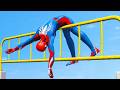 RED SPIDERMAN VS PINK SPIDERMAN VS YELLOW SPIDERMAN CRAZY JUMPS/FALLS #4 (GTA 5 Spider-Man Fails)