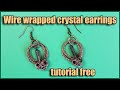 Wire wrapped crystal earrings tutorial free. DIY Wire and Crystal Earrings.