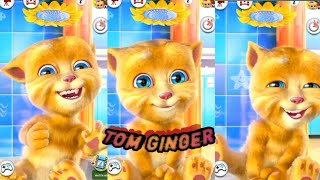 Talking ginger | washroom fun | happy mood | talkingcat | talkingtom |