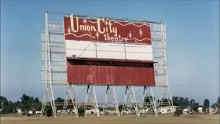 My Union City Drive-In Theater Oil Painting