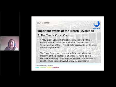 ग्रेड 10 इतिहास फ्रांसीसी क्रांति के दौरान महत्वपूर्ण घटनाएं