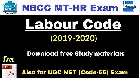 New Labour Code 2020 for NBCC HR Exam||Latest changes in Labour Code 2019-2020||