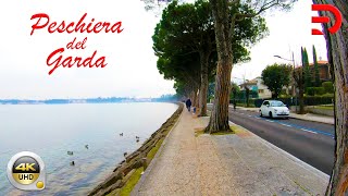 Peschiera del Garda - Italy | A Quiet Winter Walk By The Lake | 4K - [UHD]