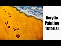 How to Paint Footprints in the Sand / Free Outline!