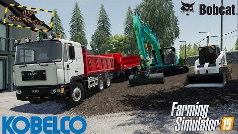 Loading soil to man with kobelco and bobcat||MINING MODS||Just Constructor