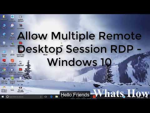 Allow Multiple Remote Desktop Sessions   Windows 10
