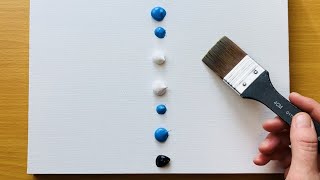 How to draw winter scenery in 3 colors / Acrylic Painting
