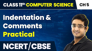 Class 11 NCERT Computer Science Chapter 5 | Indentation & Comments - Practical