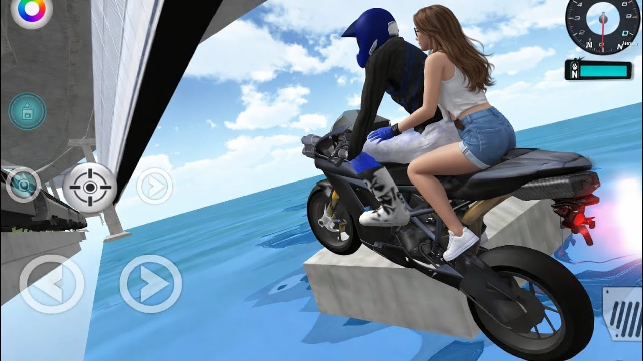 A Black Honda 70 Racing Motor Bike In School Area 3D Driving Class Simulator #Car Racing#