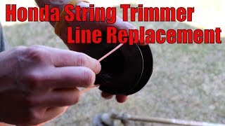 How to Replace String Trimmer, Brushcutter Line Honda HHT35s, HHT25s, UMK425U and UMK435U