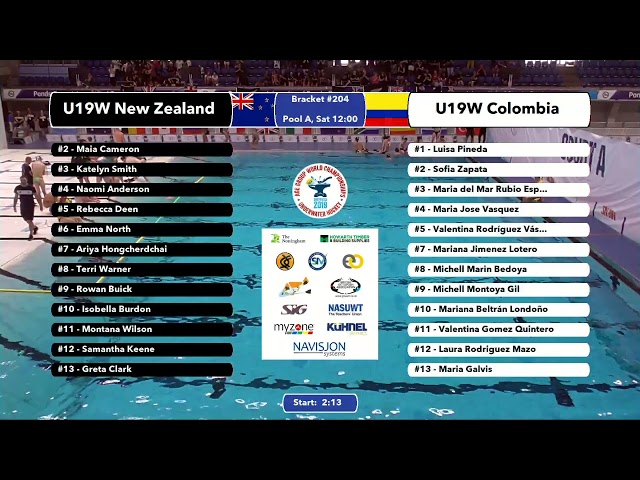 Game 203  (NZL vs RSA U24M) ENGLISH- 5th CMAS Underwater Hockey Age Group Worlds - Sheffield, UK