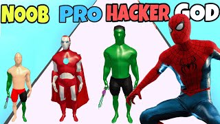 NOOB vs PRO vs HACKER vs GOD in Build a Superhero Games