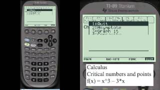 Critical Points - Work Shown on TI-89 | Every Step Calculus