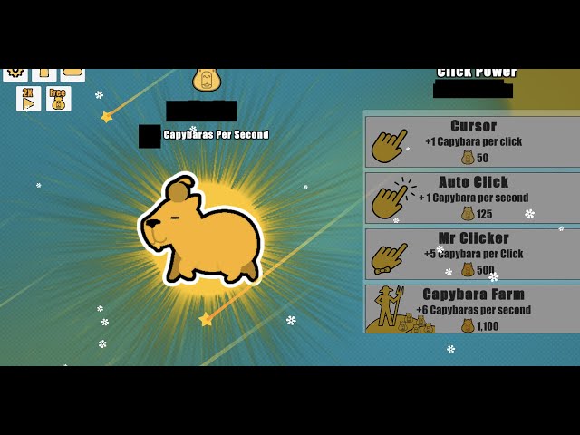 descobri um jogo onde vc clica numa capivara(capibara clicker #1