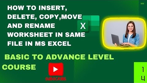 How to insert, delete,copy,move and rename worksheet in same file in MS Excel in urdu lecture no 14