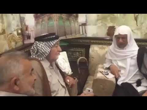بكاء وحزن السيد جاسم الطويرجاوي على قصيدة الشيخ جاسم النويني وهو جالس معه يستمع للقصيدة