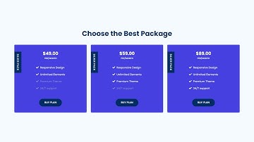 How to design a pricing table with html and css | HTML CSS Pricing Table @raselcoder