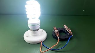 Make Electric Free Energy Generator Using Spark Plug With Magnet