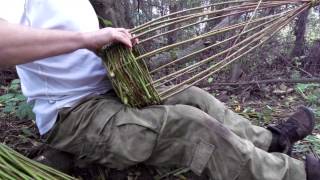 Primitívny košík - simple willow basket