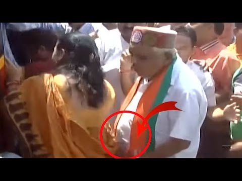 Caught On Camera: MP Home Minister Babulal Gaur Touches Woman Inappropriately