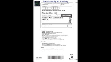 Edexcel - iGCSE - Further Pure Mathematics - Paper 2R - June 2023 - Solutions By Mr Harding