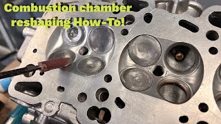 Reshaping a 4G63 combustion chamber howto!
